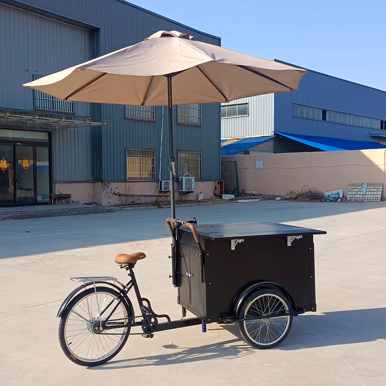 New Design Ice Cream Push Cart Mobile Outdoor Juices and Ice Cream Vending Kiosk Trailer Retail Fast Food Cart Store Truck