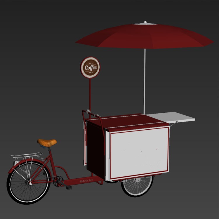 New Design Ice Cream Push Cart Mobile Outdoor Juices and Ice Cream Vending Kiosk Trailer Retail Fast Food Cart Store Truck - ice cream cart - 6